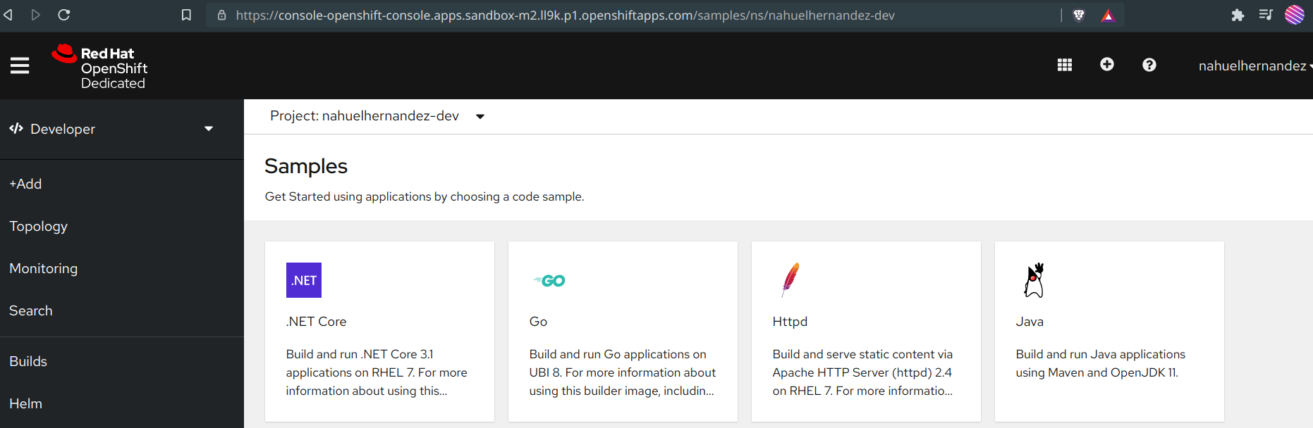 Openshift-Sandbox-Gui